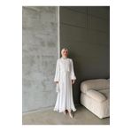 Aranlı tekstil ŞİFON KUMAŞ ETEĞİ PİLİSELİ TESETTÜR ABİYE/ELBİSE