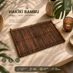 Aranya Bambu Supla Amerikan Servis Seti%100 Doğal Dikdörtgen Tabak Altlığı 27x40,5 cm Runner Model
