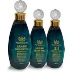Arap Makyaj Dünyası 250 ml Arap Yağı + 500 ml Şampuanı + 250 ml Saç Maskesi ve Kremi