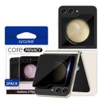 araree [2 Paket] Galaxy Z Flip 5 Gizlilik Temperli Cam Ön Ekran Koruyucu, 013 mm Ultra İnce 4 Katmanlı Yapı Çizilmeye Dayanıklı Parmak İzi Önleyici 9H Sertlik Tam Kapsama HD Şeffaf Ekran Koruyucu