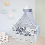 Aras Bebe 60x120 cm Gri Örgülü Uyku Seti