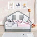 Aras Bebe 90x190 cm Pembe Örgülü Montessori Uyku Seti