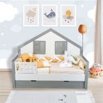 Aras Bebe Montessori 90x190 cm Kahverengi Örgülü Uyku Seti