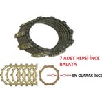 Aras Moto Cf Moto Nk 250,250 Sr Debriyaj Balata Seti 7 Li Hepsi İnce 2016-2022 Kevlar Isıya Dayanıklı
