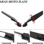 Aras Moto Motosiklet Kanat Ayna ( Yarasa Ayna ) Uyumlu Modeller İlan Detayında-