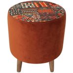 Arasta Ece Kilim Tarçın Silindir Puf Tabure