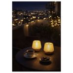 ARAYSHOP 2 Adet Modern LED Masa Lambası Kablosuz Pilli Led Mumlu Gece Lambası Dekoratif Minimal Abajur