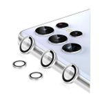 Arazon Samsung Galaxy S22 Ultra Arka Kamera Gümüş Alüminyum Lens Koruyucu