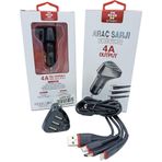 Arbaks ARB-007 4A 3 in 1 Hızlı Araç Şarj Seti