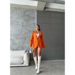 Arben Boutique Ello Etiketli Çengelli Iğne Detaylı Ceket - Orange