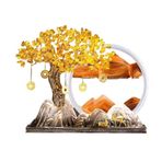 Arbol de cristal fortune ağacı de cristal for salon, süs de painting de hareketli kumlar de sitrin, decoración for la inauguración de la casa ofis Yapay ağaçlar (turuncu)