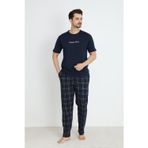 Arc Erkek Pijama Takımı Kısa Kol Ekose %100 Pamuklu Cotton