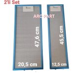 ARC-PART Alveus Aspiratör Alüminyum Filtre - 2'li Set - ( 20,5X47,6 cm / 12,5X45,5 cm )