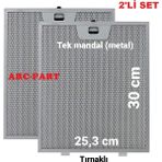 ARC-PART Ariston HE90FWHAG Davlumbaz Alüminyum Filtre 25,3 x 30 cm 2'li Set