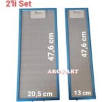 ARC-PART Esty 1350 X6 Inox Aspiratör Alüminyum Filtre - 2'li Set - ( 20,5X47,6 cm / 13X47,6 cm )