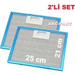 ARC-PART Silverline 1171 Astec Eco Aspiratör/davlumbaz Alüminyum Filtre - 25X21 cm (2'li Set)
