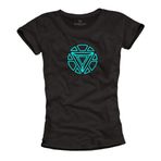 Arc Reactor Tişört Kadın - Stark Industries Kısa Kollu Gömlek Kadın/Kız Iron Beden M
