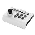 Arcade Fight Stick, Street Fighter Arcade Fighting Joystick Game Controller Compatible for Switch PS4 PS3 Ultimate Pandora Box PC Xbox Android iOS Mobile Phone (White Black)