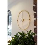 Arcadia Sessiz Altın Metal Duvar Saati - 70 X 70 Cm - Aps075 - Altın Dekoratif Duvar Saati
