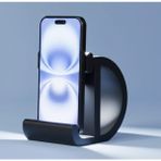 Arcanium Dekoratif D Harfi Tasarımlı Masaüstü Akıllı Telefon Standı ve Tutucu - Siyah