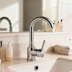 ARÇE Delta Mix Kuğu Banyo Lavabo Bataryası Musluk - Krom