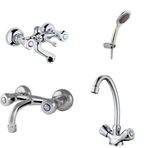 Arçe Klasik Çevirmeli Banyo + Kuğu Evye + Sabit Lavabo Bataryası + Duş Takım