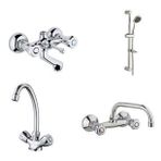 Arçe Klasik Çevirmeli Banyo + Kuğu Evye Ve Sabit Lavabo Bataryası