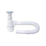 Arçe Taslı Körüklü Lavabo Evye Sifonu - 30 cm - Beyaz