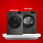 Arçelik 10120 MA Çamaşır Makinesi + 910 KMG Çamaşır Kurutma Makinesi