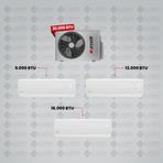 Arçelik 1+3 Multi Sistem Klima / 30100 Md Pro Dış Ünite ( 9 Btu Beyaz + 12 Btu Beyaz + 18 Btu Beyaz Iç Üniteler )