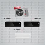 Arçelik 1+3 Multi Sistem Klima / 36100 Md Pro Dış Ünite ( 2 Adet 18 Btu Siyah + 18 Btu Beyaz Iç Üniteler )