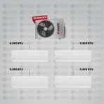 Arçelik 1+4 Multi Sistem Klima / 30100 Md Pro Dış Ünite ( 4 Adet 9.000 Btu Beyaz Iç Ünite )
