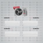 Arçelik 1+4 Multi Sistem Klima / 36100 Md Pro Dış Ünite ( 1 Adet 9 Btu Beyaz + 3 Adet 12 Btu Beyaz Iç Üniteler )