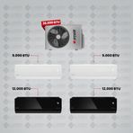 Arçelik 1+4 Multi Sistem Klima / 36100 Md Pro Dış Ünite ( 2 Adet 9.000 Btu Beyaz + 2 Adet 12 Btu Siyah Iç Üniteler )