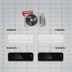 Arçelik 1+4 Multi Sistem Klima / 36100 Md Pro Dış Ünite ( 2 Adet 9 Btu Beyaz + 12 Btu Siyah + 18 Btu Siyah Iç Üniteler )