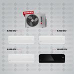 Arçelik 1+4 Multi Sistem Klima / 36100 Md Pro Dış Ünite ( 3 Adet 9.000 Btu Beyaz + 18 Btu Siyah Iç Üniteler )