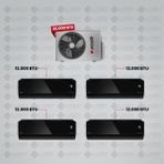 Arçelik 1+4 Multi Sistem Klima / 36100 Md Pro Dış Ünite ( 4 Adet 12 Btu Siyah Iç Üniteler )