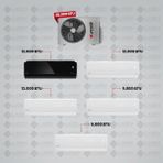 Arçelik 1+5 Multi Sistem Klima / 36100 Md Pro Dış Ünite ( 2 Adet 9 Btu Beyaz + 2 Adet 12 Btu Beyaz + 12 Btu Siyah Iç Üniteler )