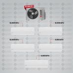 Arçelik 1+5 Multi Sistem Klima / 36100 Md Pro Dış Ünite ( 2 Adet 9 Btu Beyaz + 3 Adet 12 Btu Beyaz Iç Üniteler )