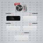 Arçelik 1+5 Multi Sistem Klima / 36100 Md Pro Dış Ünite ( 3 Adet 9 Btu Beyaz + 12 Btu Beyaz + 12 Btu Siyah Iç Üniteler )