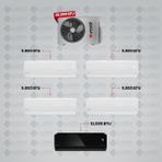 Arçelik 1+5 Multi Sistem Klima / 36100 Md Pro Dış Ünite ( 4 Adet 9.000 Btu Beyaz + 12 Btu Siyah Iç Üniteler )