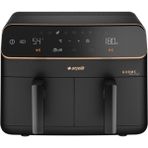 Arçelik 2400 W Çift Hazneli 8,5 Lt Siyah Airfryer, Zamanlayıcı ve Yağsız Pişirme Teknolojisi