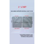Arçelik 25,3x30 Cm Davlumbaz Ankastre Aspiratör Alüminyum Yağ Filtresi 253x300 alt Kısmı Tırnaklı 2'Lİ SET