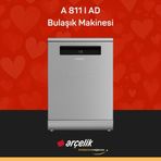 Arçelik A 811 I Ad Yapay Zekalı Diamond Serisi Solo Bulaşık Makinesi