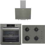 Arçelik AFC 361 G - OCD T 651 EG - ADE 606 2 G Gri 3'lü Ankastre Set