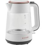 Arçelik Beyaz Renkli Su Isıtıcı ve Kettle, Hızlı ve Pratik Kullanım - Ahşap - Beyaz