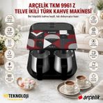 Arçelik Cook Sense Teknolojisi (Pişmeyi Algılama) Iletkm 9961 Z Telve Ikili Türk Kahve Makinesi - Gri