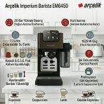 Arçelik Imperium Barista Yarı Otomatik Espresso Makinesi Em6450+ Çikolata Aromalı Kapsül Kahve 10'Lu 52 G Hediye