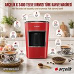 Arcelık Kırmızı Türk Kahvesi ,arçelik K 3400 Telve Türk Kahve Makinası