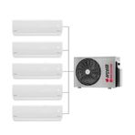 Arçelik Multi Sistem Zm30105-999912 5+1 9+9+9+9+12 30000 BTU Duvar Tipi Inverter Klima